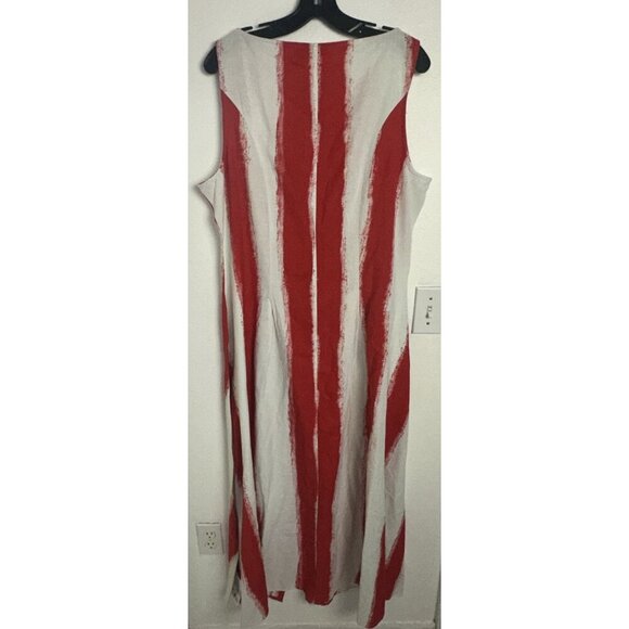 ASOS DESIGN Curve slash neck button down waistcoat maxi dress in stripe 14 New - Picture 4 of 14